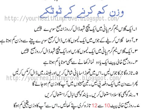 diet plan for weight loss in urdu list