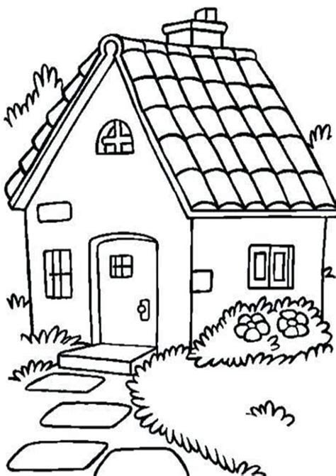 easy  print house coloring pages tulamama