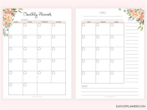  monthly planner pages made to fit classic happy planner etsy