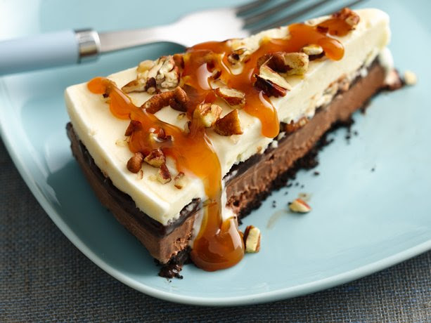 Healthified Turtle Ice Cream Cake