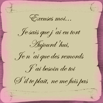 Poeme D Excuse