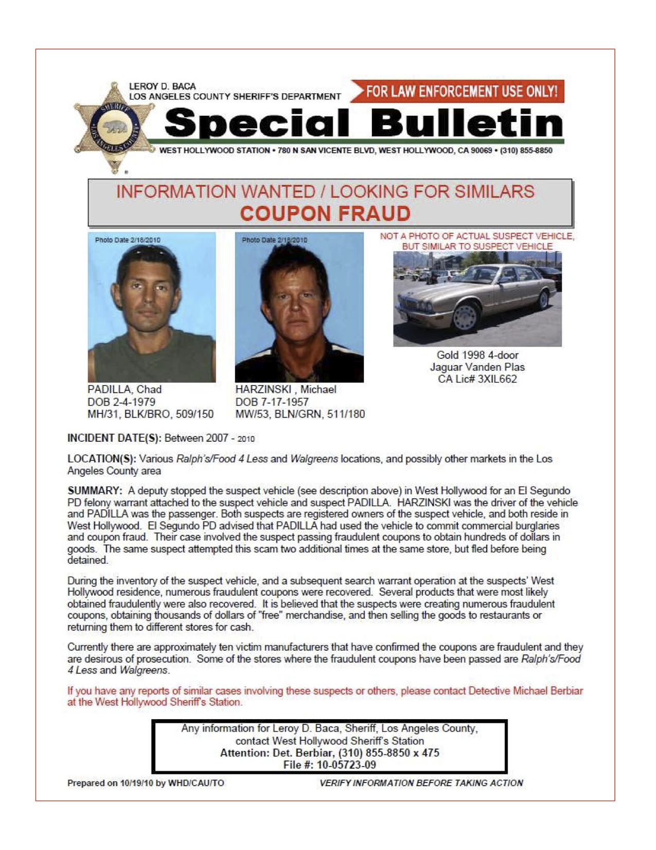 Retail Fraud and Counterfeit Coupons
