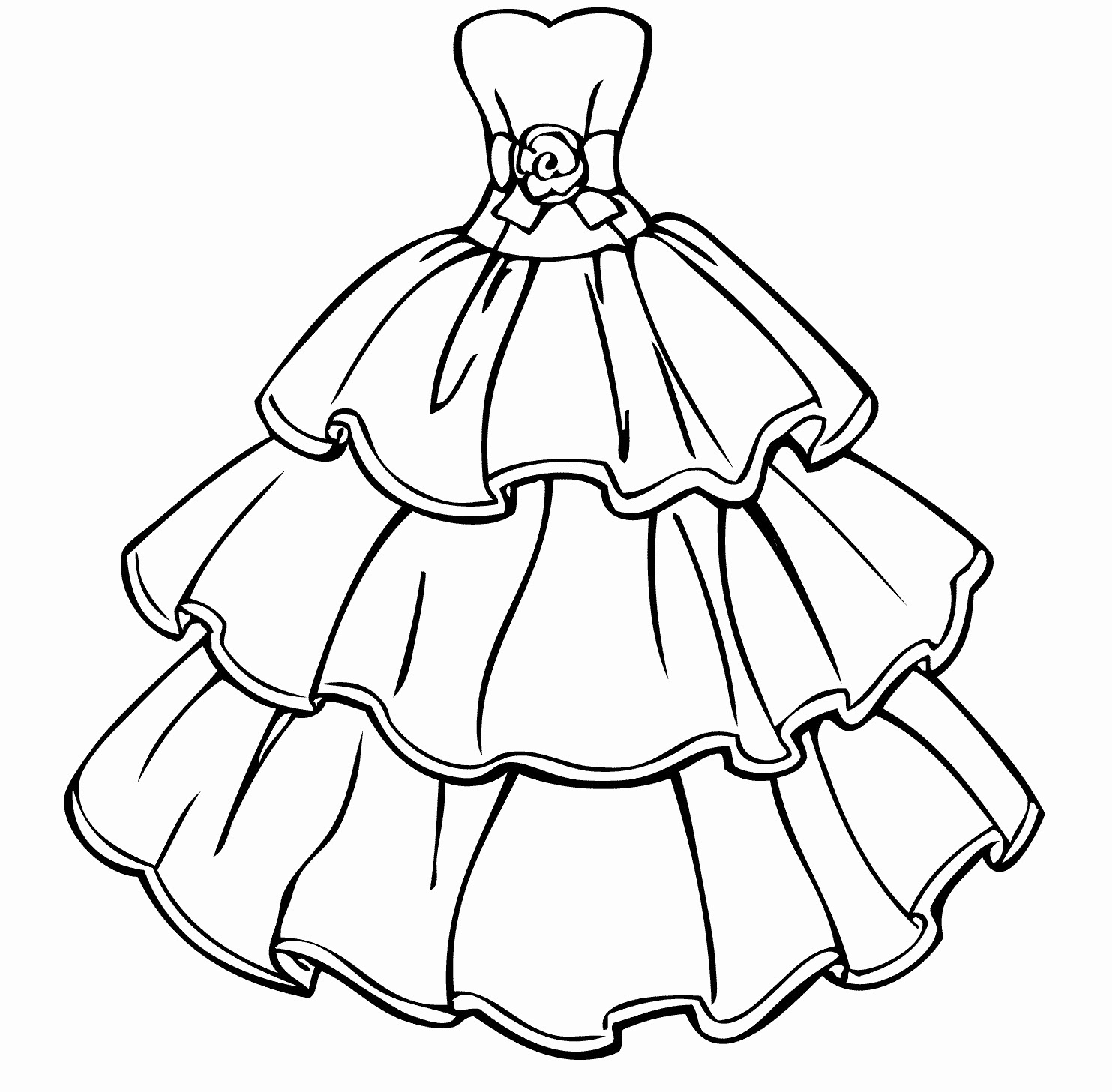 Download Barbie Wedding Dress Coloring Pages at GetDrawings | Free download
