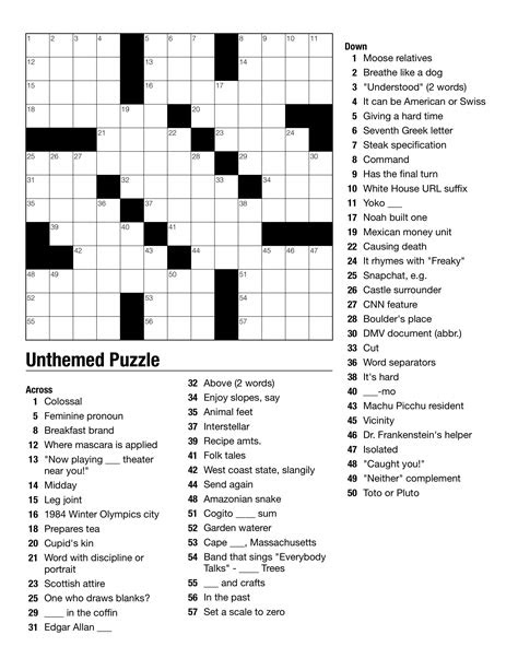  crossword puzzles free printable with answers easy crossword puzzles