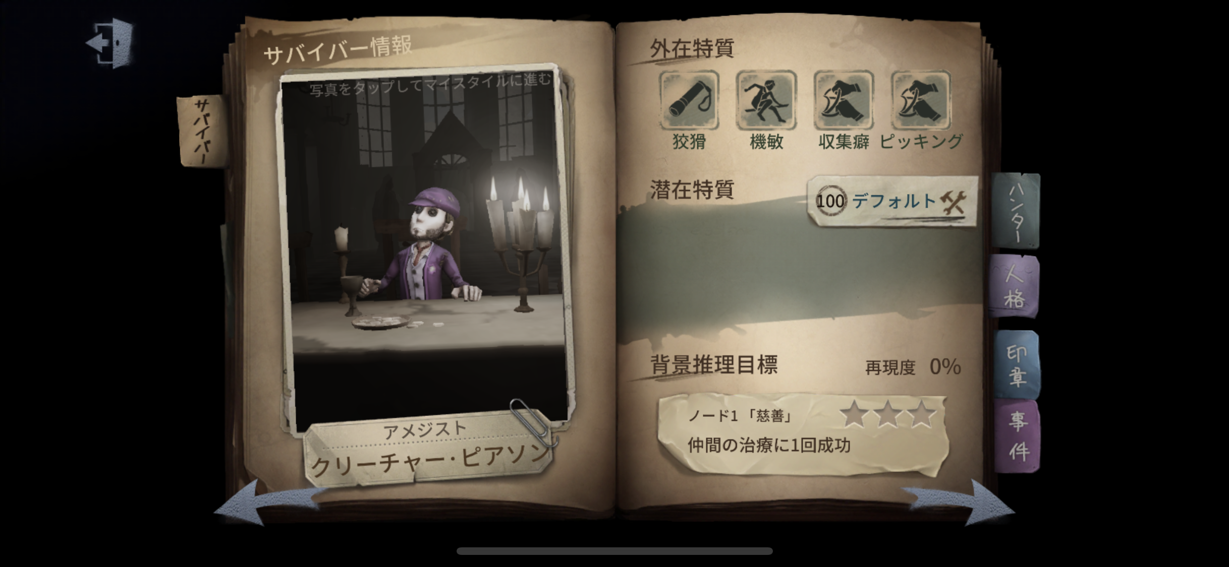 Identity V 泥棒のおすすめ内在人格 第五人格 いちどりの部屋