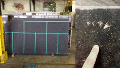 Slabs of stone to go into Brent Allen Buck's renovated Brooklyn brownstone.