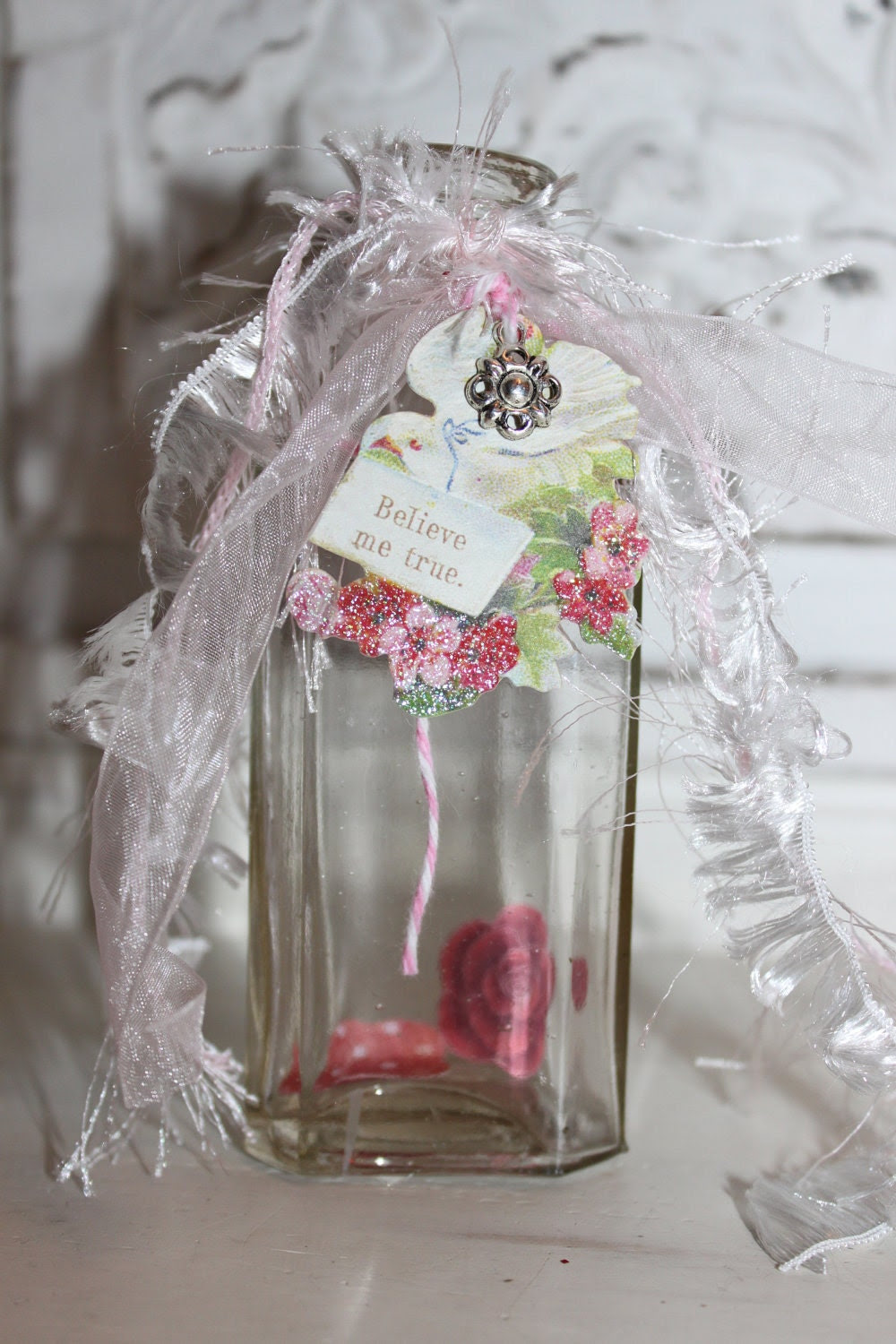 Athentic Vintage Glass Bottle 