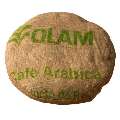 Detail image Burly Joe Nest Burlap Round Dog and Cat Bed with Gusseted Sides, Small, Cappuccino