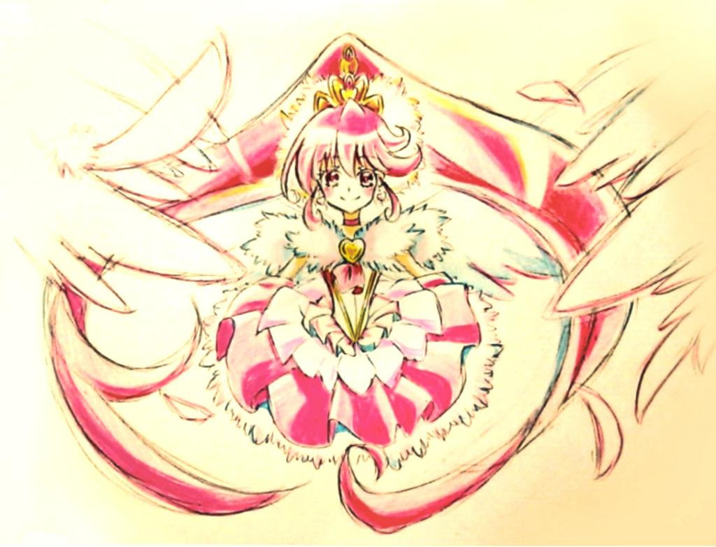 星よりも 花よりも ハピネスチャージプリキュア 映画 人形の国のバレリーナ より スーパーハピネスラブリー フォーエバーラブリー 織原 つむぎ のイラストをいただきました