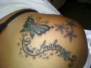 In Loving Memory Butterfly Tattoo Design