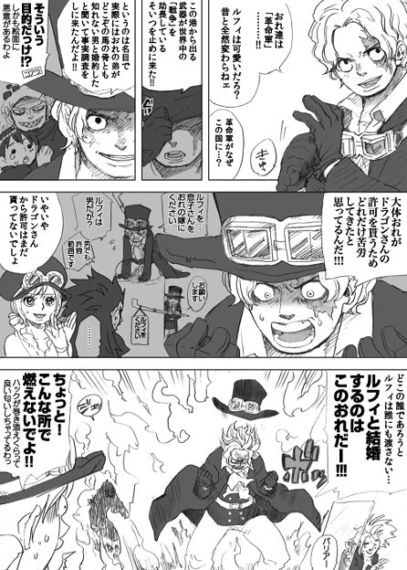 サボと革命軍と可愛い弟 感想漫画 サボルというよりサボ ルフィ サボは12年の月日で若干 10 んでしまった模様 ロールverはまた別の日にupしておきます 照片共享頁面 攝影藏
