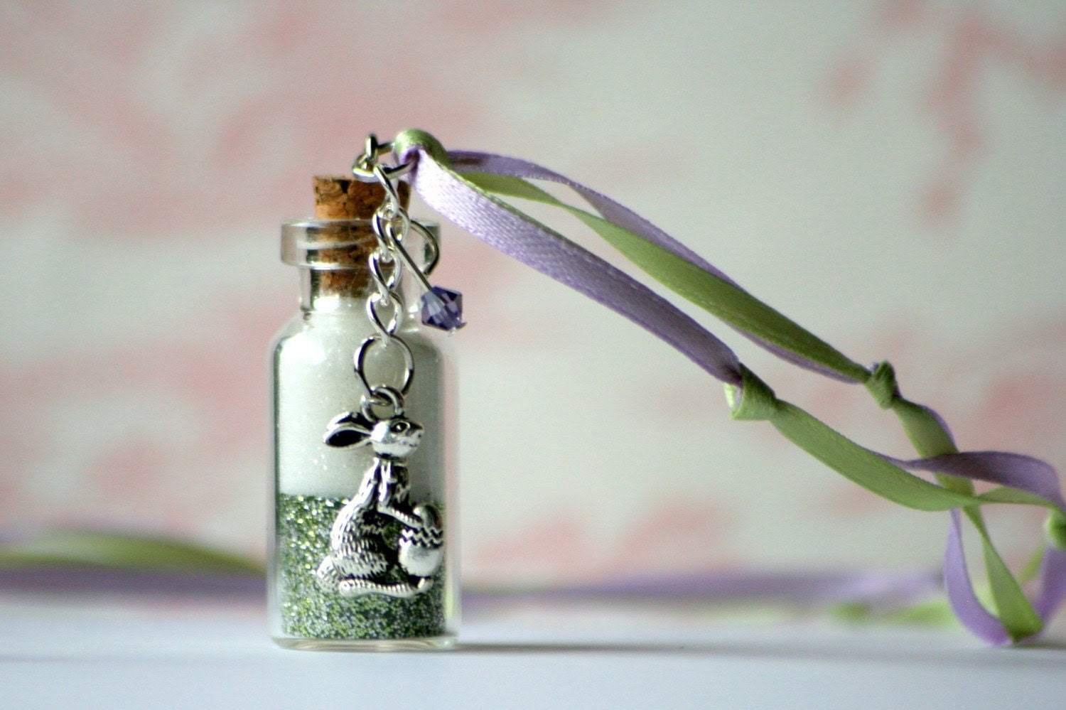 Easter Bunny Pixie Dust Necklace, Fairy Dust, Easter Party Favors, Easter Egg Stuffer, Easter Basket