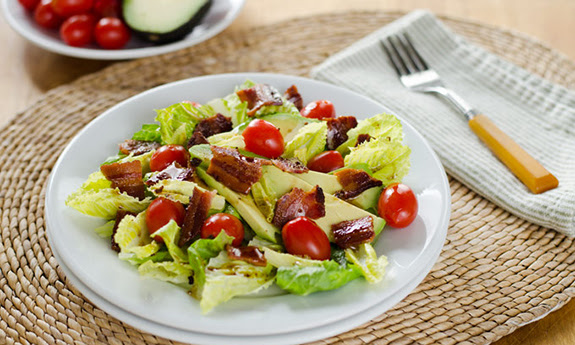 BLT Salad with Avocado and Chipotle Dressing