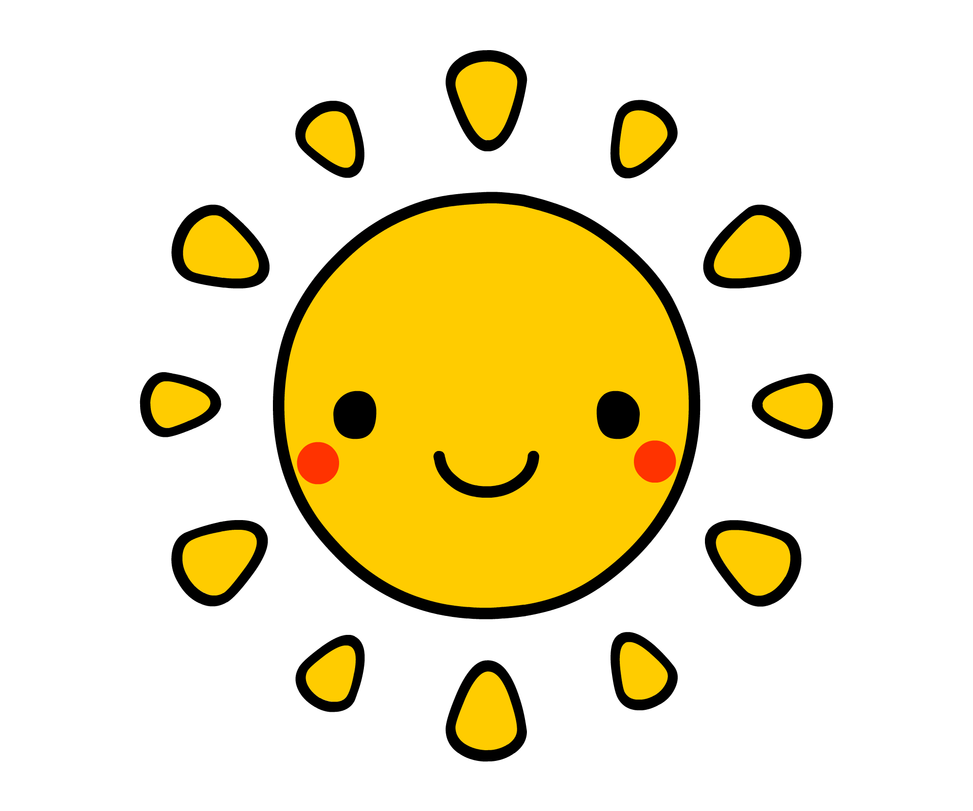新しいコレクション 可愛い 太陽 顔 イラスト