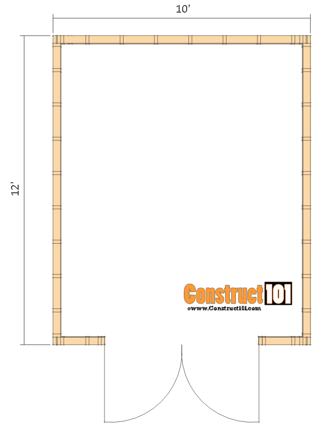 10x12 lean to shed plans - construct101