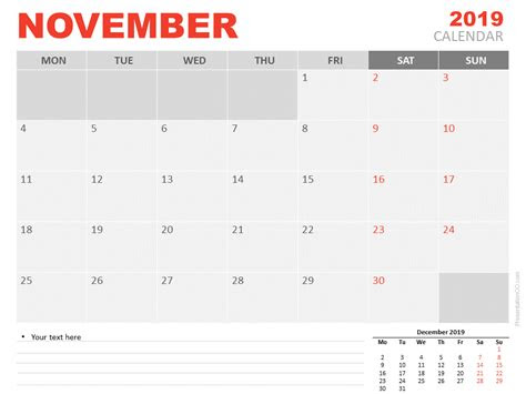 november  calendar  powerpoint  google