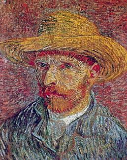 SelfPoStrawHat_VanGogh