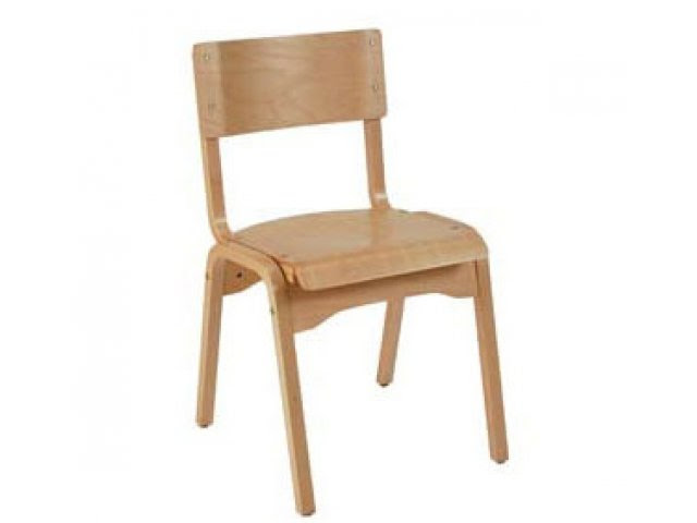 Educational Edge Natural Wood School Chair 18"H, Library ...