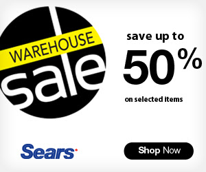 Save up to 50% during Sears Days