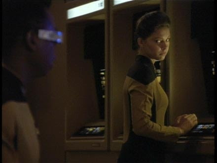 Ashley Judd's first TNG appearance.