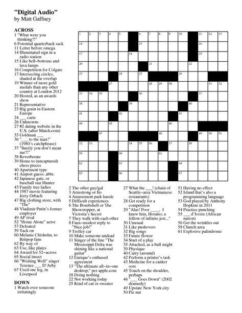  free daily online printable crossword puzzles free printable