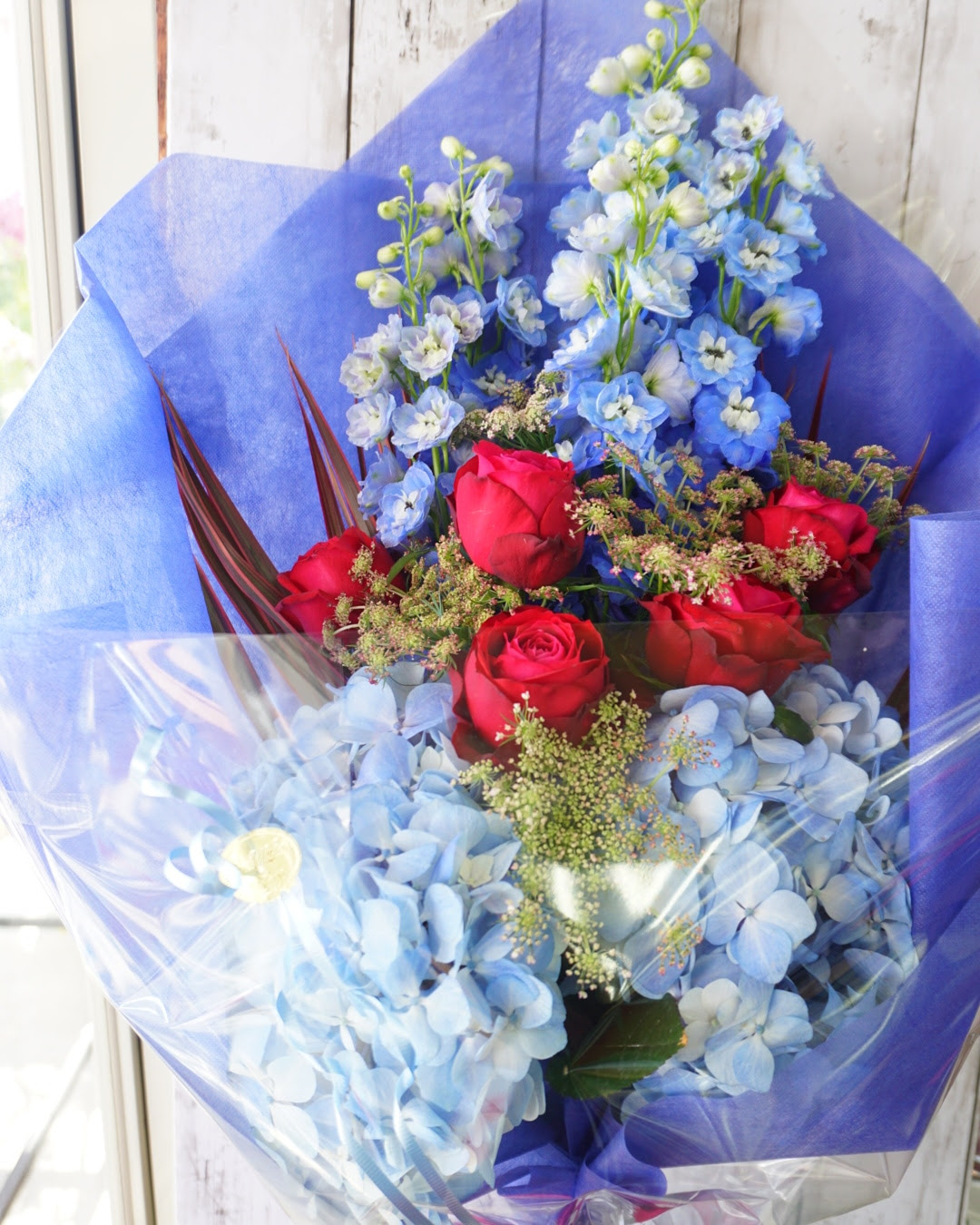 送別 プレゼントに 花束 ５０００ フラワーショップ山崎家 交野市の花屋 寝屋川市 香里園へも配達