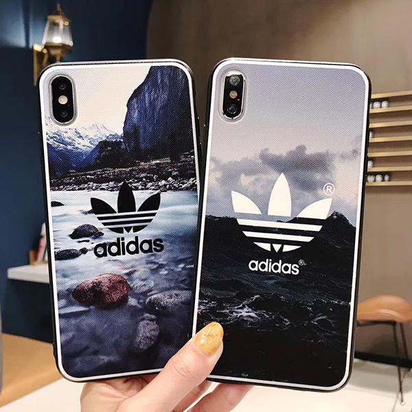 アディダスiphonexs Xrケース 浮き彫り Adidasアイフォンxs Maxレザーケース 男女兼用 ブランド Iphonex 8携帯ケース 3d