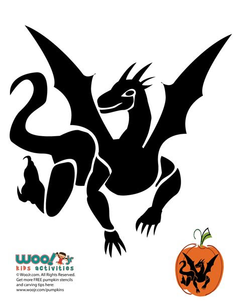  flying dragon pumpkin template woo jr kids activities childrens