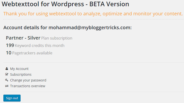Webtexttool SEO Plugin