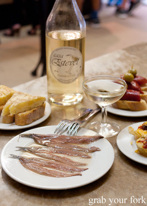 Tapas and cava at El Xampanyet, Barcelona