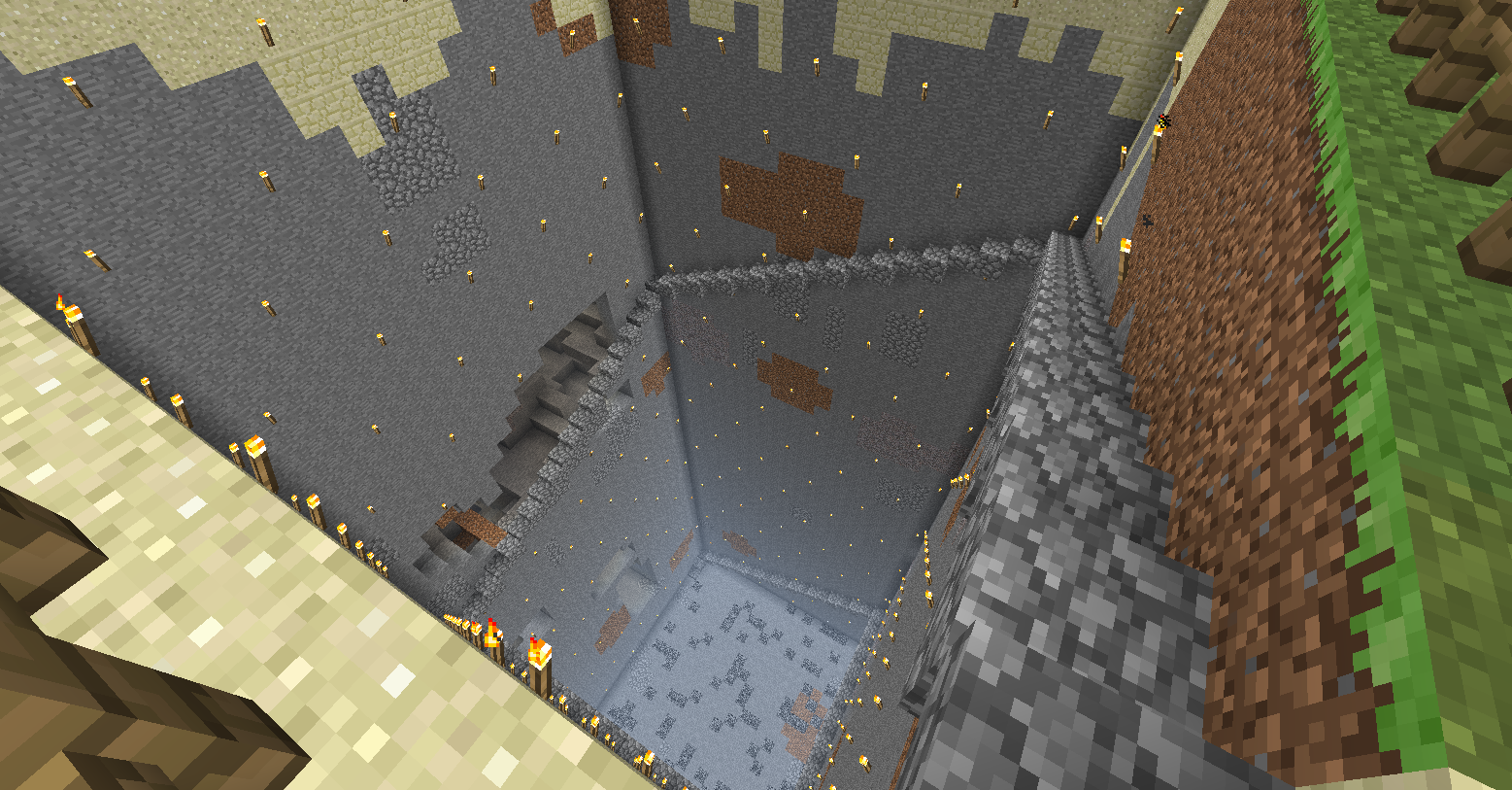 I Made This 24 000 20x20x60 Block Quarry By Hand Minecraft