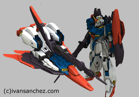 CG zeta test gundam 3d mesh sandrum