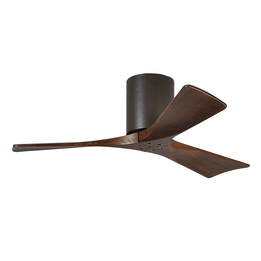 Shop Matthews Irene 42-in Textured Bronze Flush Mount ...