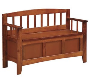 Wood Storage Bench | eBay