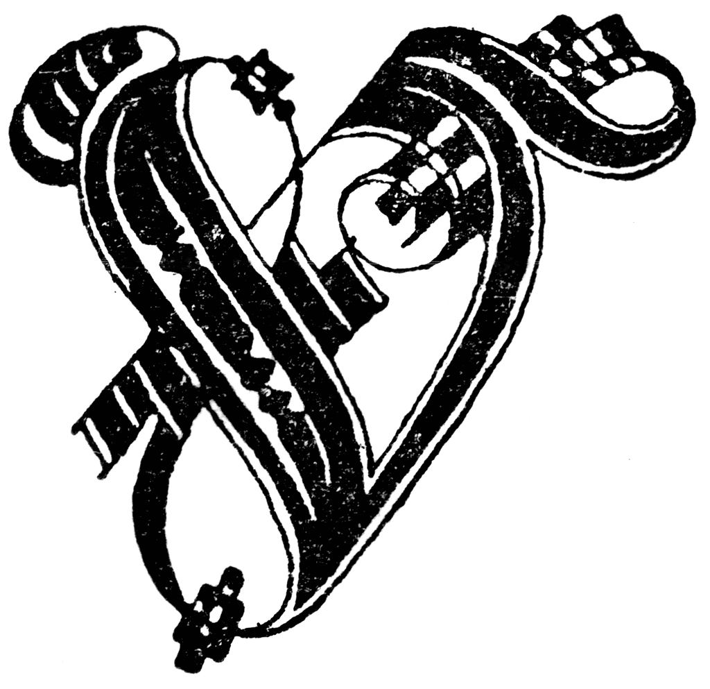 V Old English ClipArt ETC