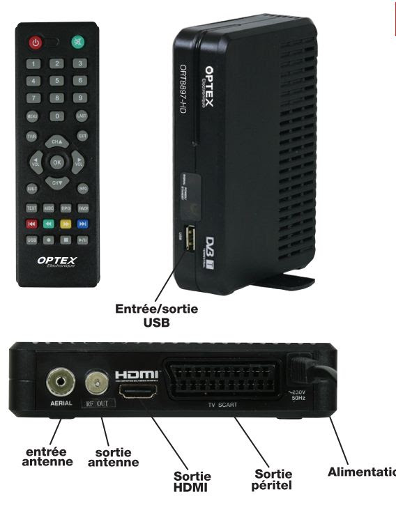 TVNT.net - Le forum de la TNT • [Topic unique] Optex ORT 8897-HD -  récepteur TNT HD avec fonction PVR : Les adaptateurs pour recevoir la TNT  gratuite en SD ou HD