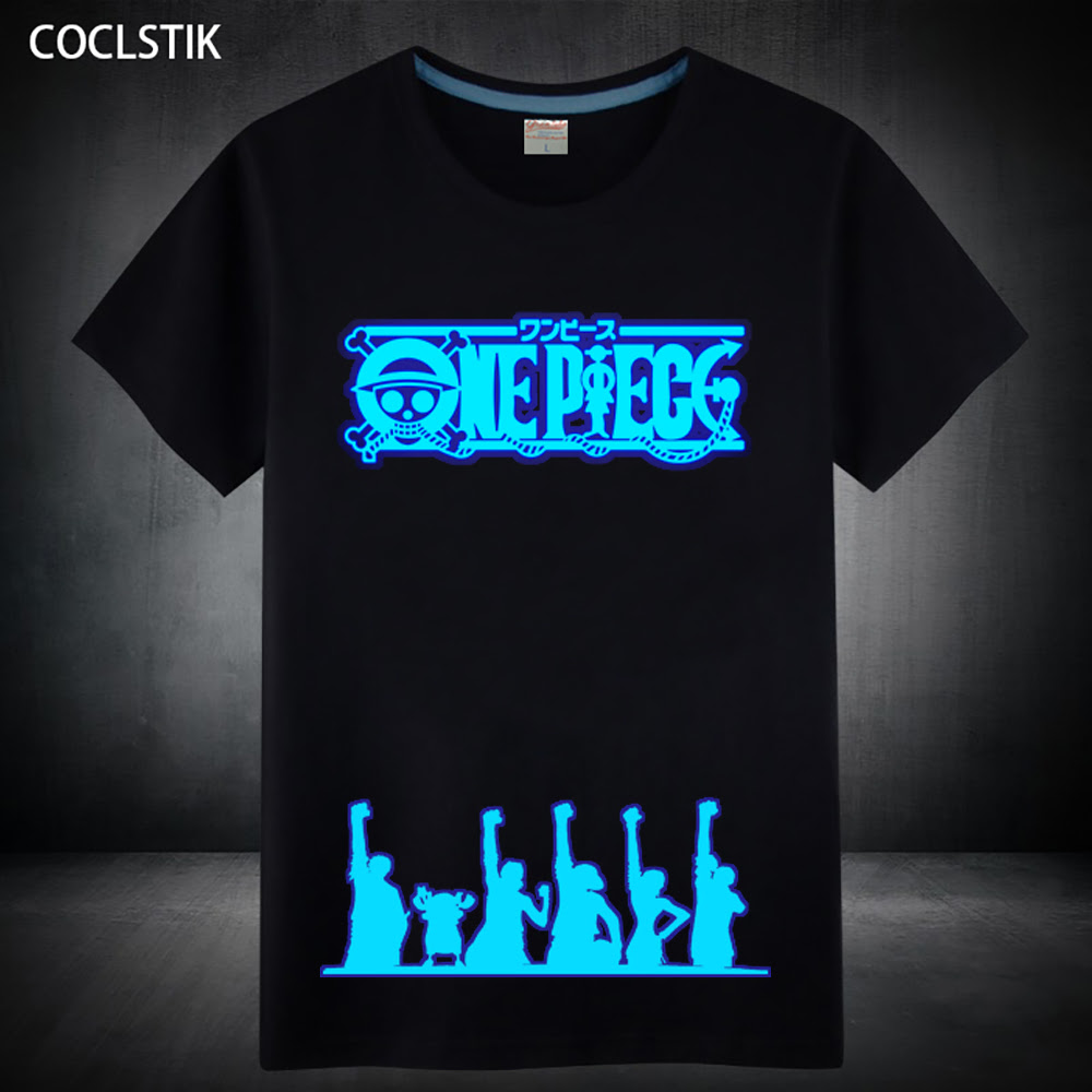 綿100 キッズ メンズ夏蛍光アニメワンピースゾロtシャツ男性カジュアルダーク発光ルフィ子供のtシャツs 5xl T Shirt Men Summershirt T Aliexpress