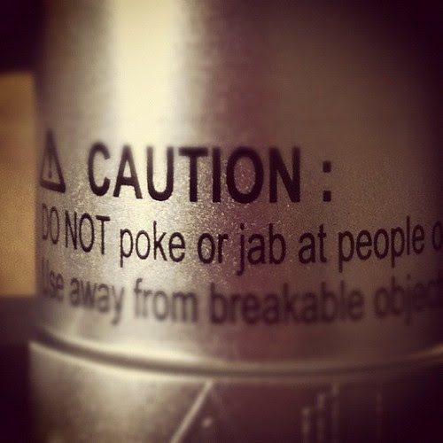 Found this... On my sons light saber. Kinda the point isn't it???