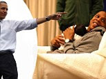 President Obama pointing. beyonce and jay z baby blue ivy carter.