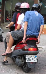 three to a scooter