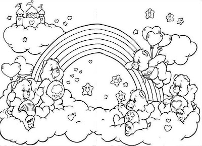 Rainbow Care Bear Coloring Page