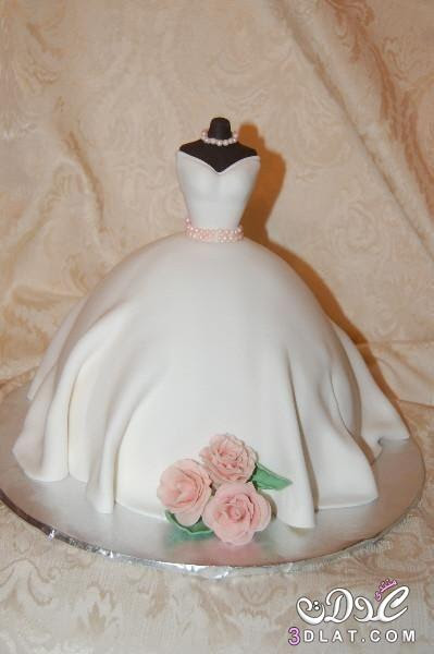 كيكة زفافك على شكل فستانك,كيكات زفاف بتصميمات مميزة جديدة 2015