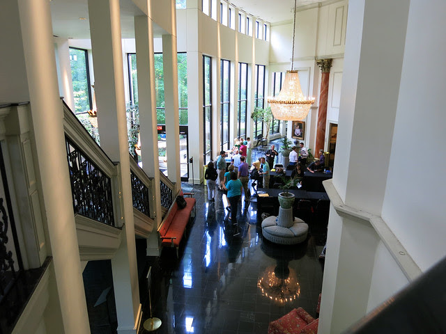 IMG_1608-2013-06-29--Spivey-Hall-view-from-stair-and-grand-lobby-to-lake-Clayton-State-University