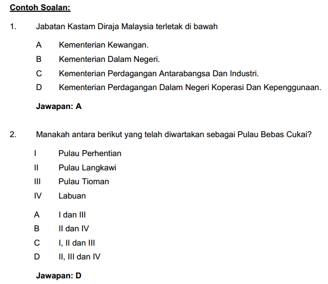 Soalan Peperiksaan Penguasa Kastam W41  Star Magazine