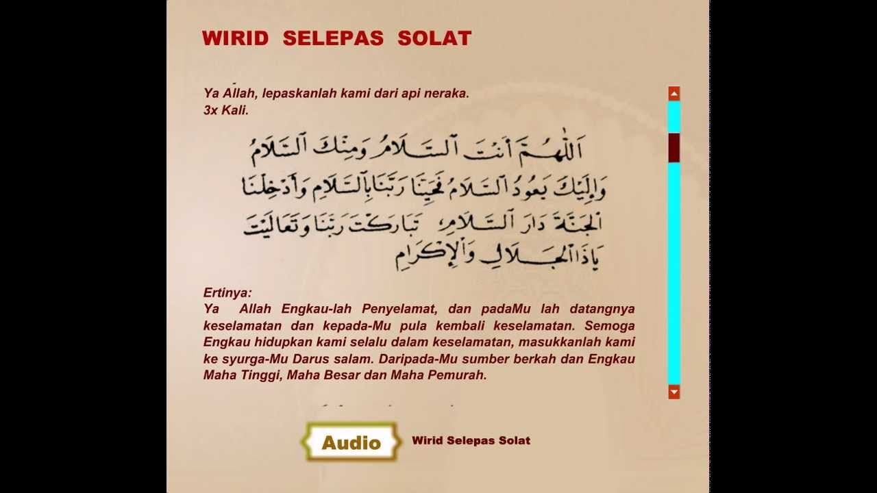 WIRID SELEPAS SOLAT - YouTube