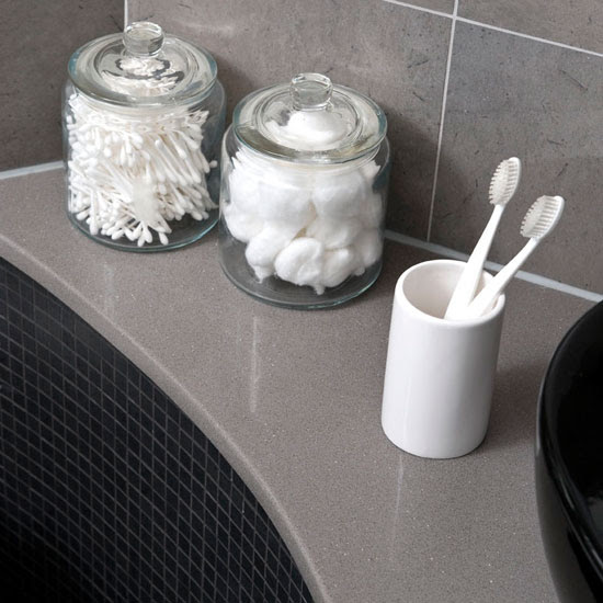 Bathroom accessories | See this sleek grey bathroom makeover 