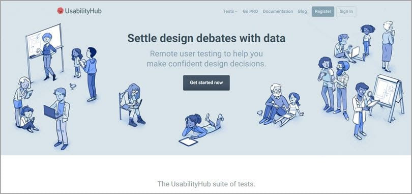 usability hub design debates image for conversion rate