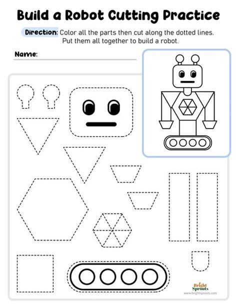  paper cutting lines shapes worksheets for preschool fine