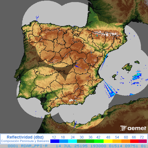 Radar Lluvias Península