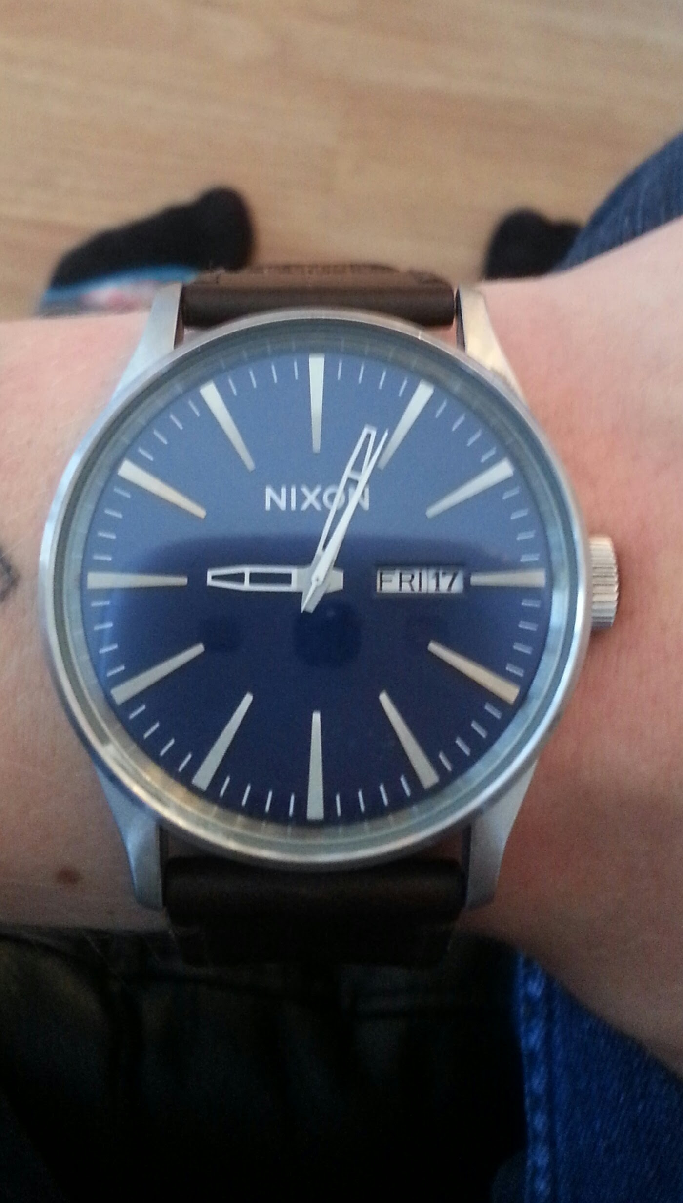 Nixon] My favorite watch. Nixon Sentry Leather in blue. ( i.imgur.com ...